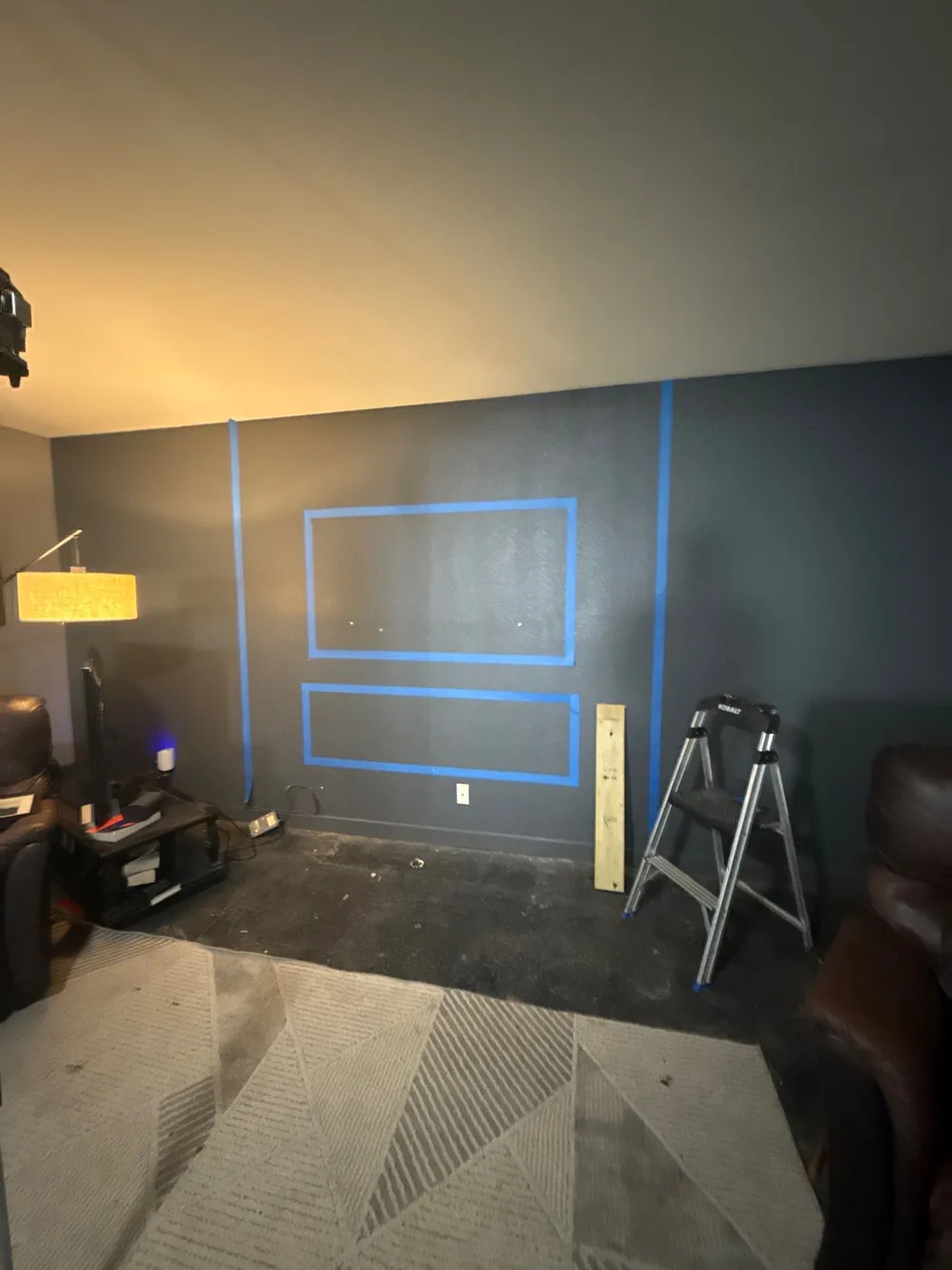 Epoxy Floors & Media Wall — before