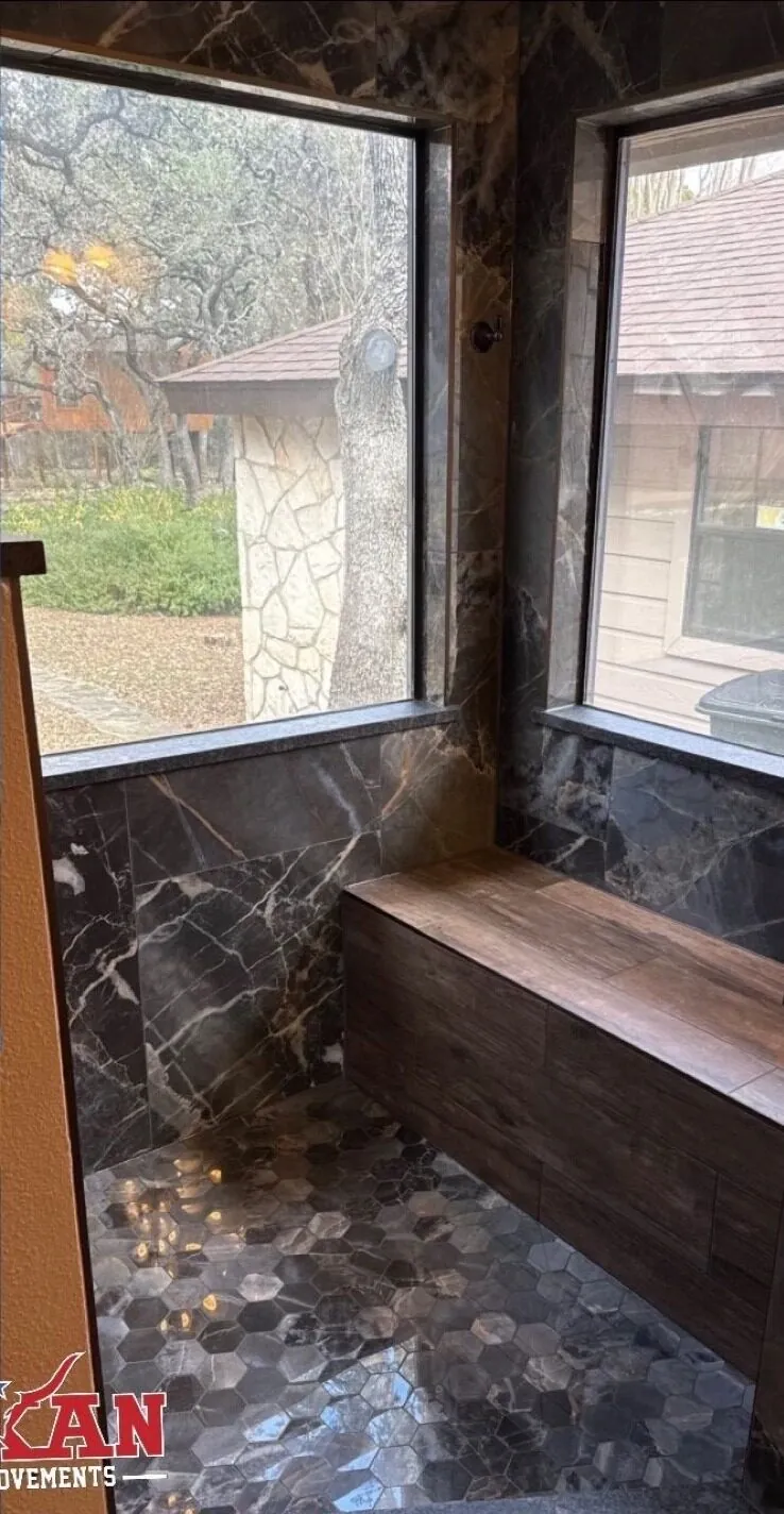 Marble Master Shower — before and after