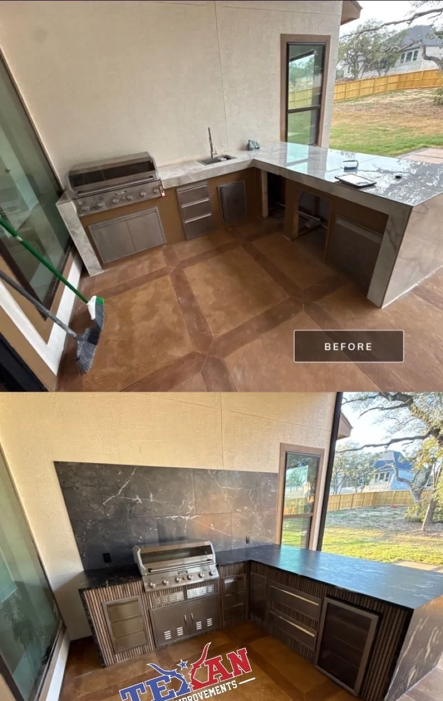 Outdoor Kitchen Remodel — before and after